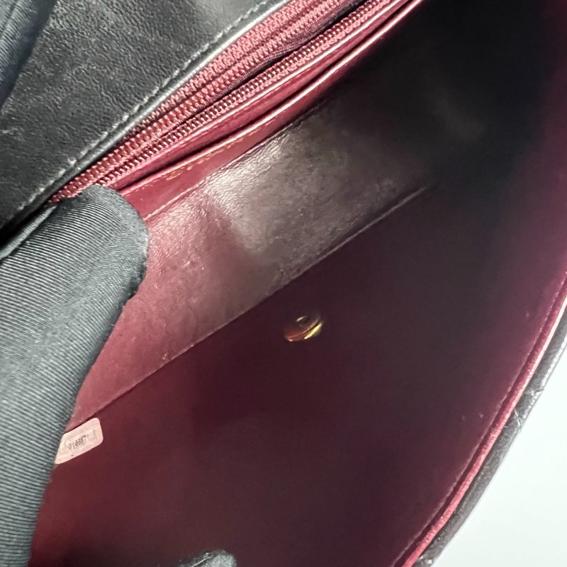 CHANEL  黛妃包25 羊皮黑金 3開-6