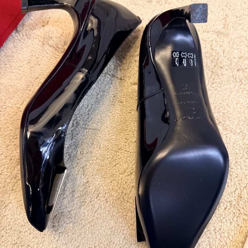 Roger Vivier經典全黑優雅跟鞋 全新 37號-3