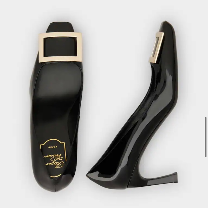 Roger Vivier經典全黑優雅跟鞋 全新 37號-2