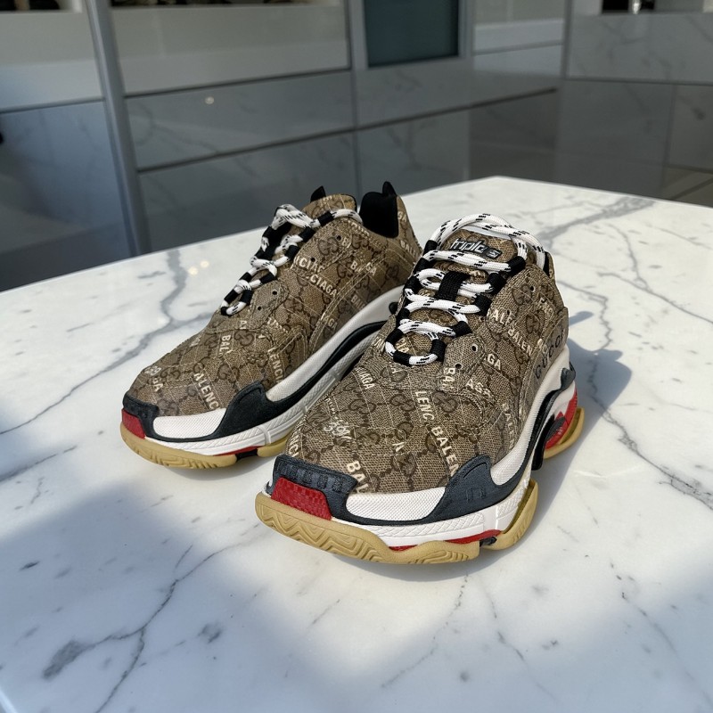 莉亞精品♡BalenciagaxGucci聯名老爹鞋 尺碼39 二手美品-0