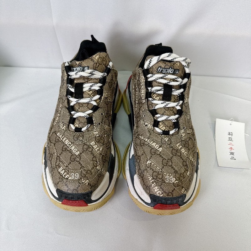 莉亞精品♡BalenciagaxGucci聯名老爹鞋 尺碼39 二手美品-1