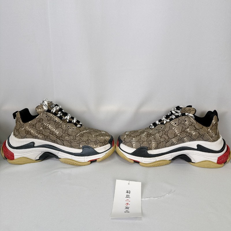 莉亞精品♡BalenciagaxGucci聯名老爹鞋 尺碼39 二手美品-4
