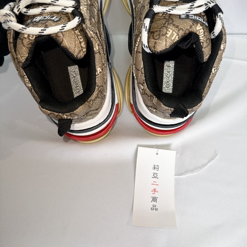 莉亞精品♡BalenciagaxGucci聯名老爹鞋 尺碼39 二手美品-5