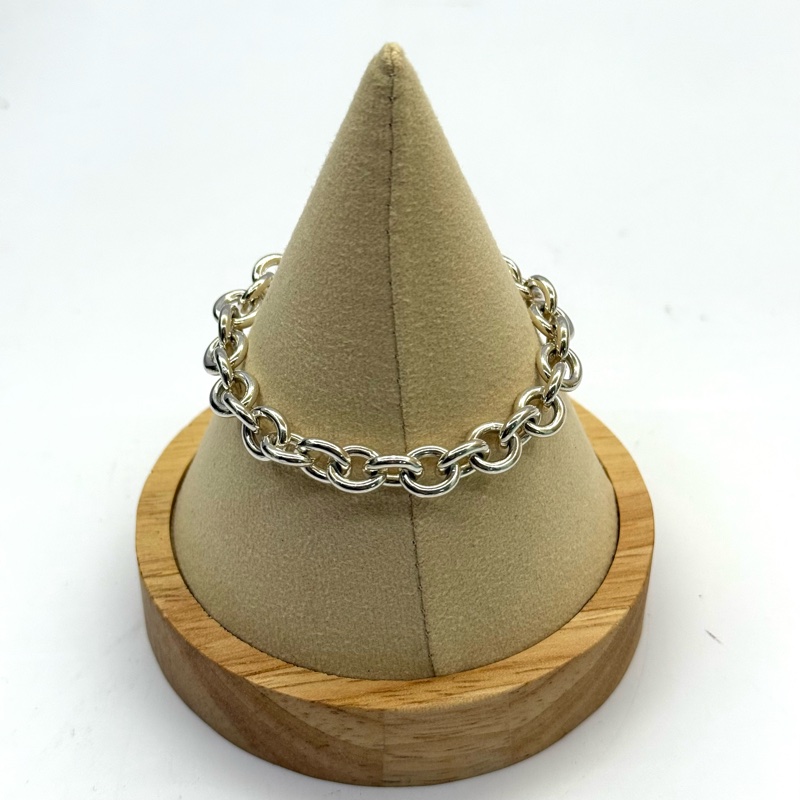 TIFFANY 蒂芬尼  Heart Tag Toggle 純銀手鏈-1