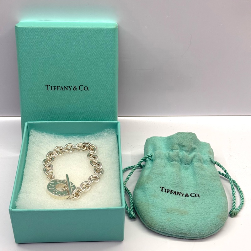 TIFFANY 蒂芬尼  Heart Tag Toggle 純銀手鏈-2