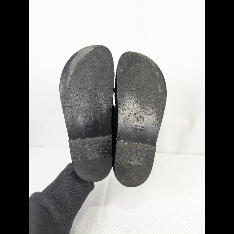莉亞精品♡Chanel 毛呢魔鬼氈涼拖鞋 尺碼37.5 二手美鞋-2