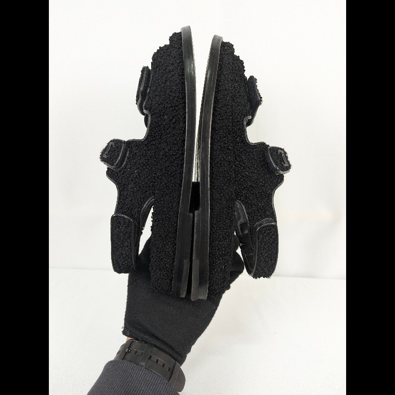 莉亞精品♡Chanel 毛呢魔鬼氈涼拖鞋 尺碼37.5 二手美鞋-5