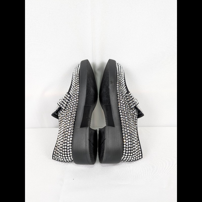 莉亞精品♡Prada 水鑽緞面樂福鞋 尺碼38.5 近新閒置-6