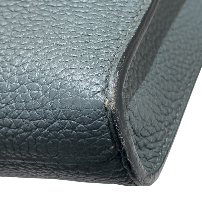 HERMÈS 愛馬仕 MESSENGER 29 肩背包 牛皮 灰綠色 銀釦-11