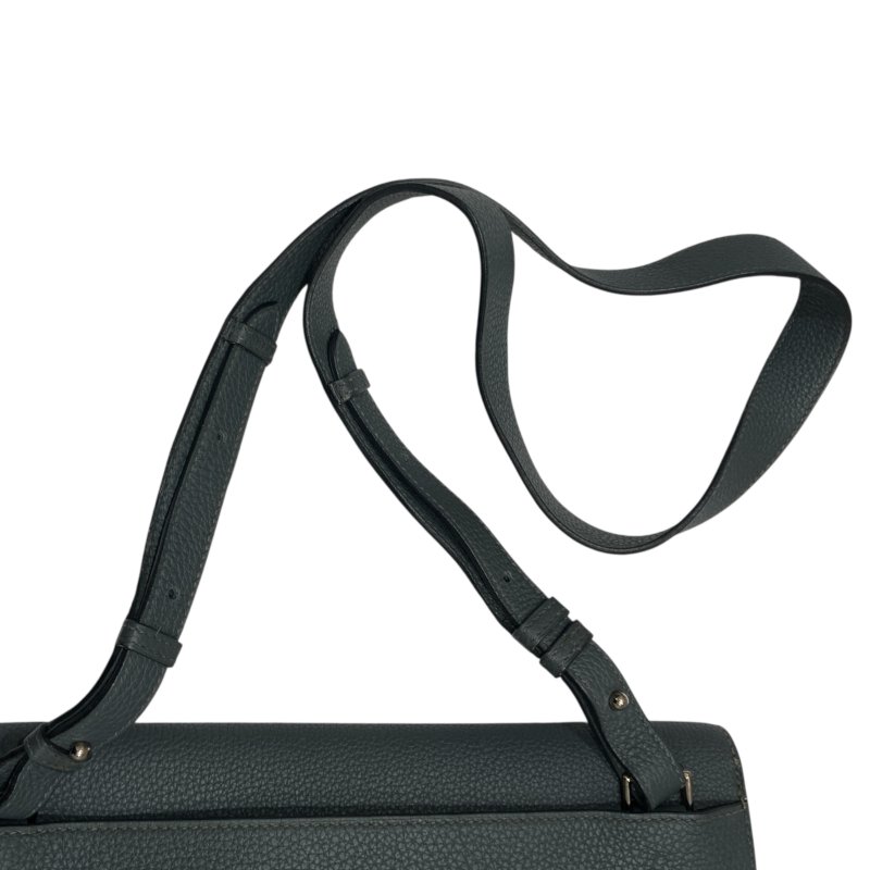 HERMÈS 愛馬仕 MESSENGER 29 肩背包 牛皮 灰綠色 銀釦-18