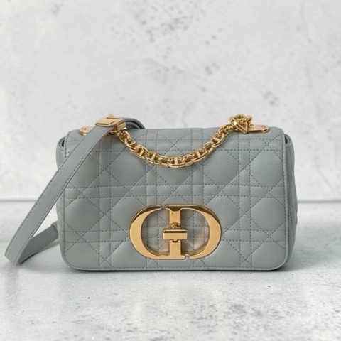 莉亞精品♡ Dior Caro 灰藍 二手美包