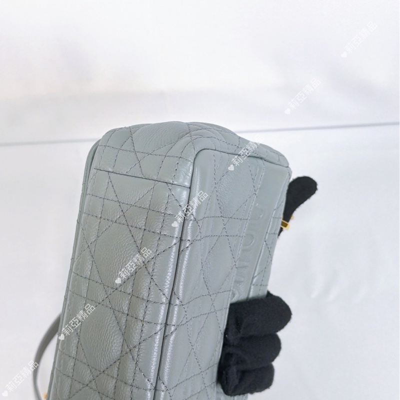 莉亞精品♡ Dior Caro 灰藍 二手美包-10