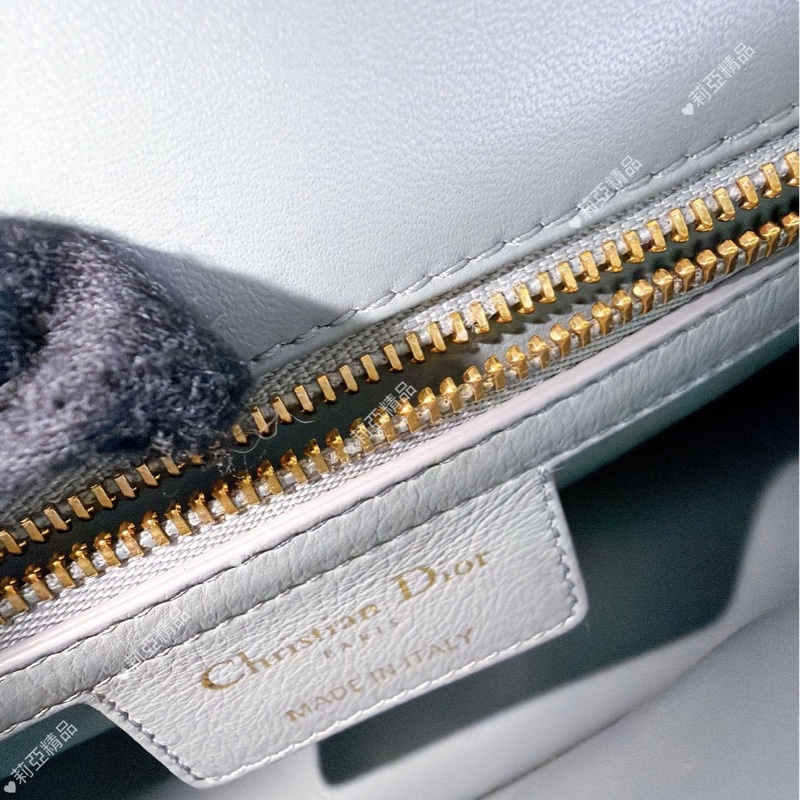 莉亞精品♡ Dior Caro 灰藍 二手美包-13