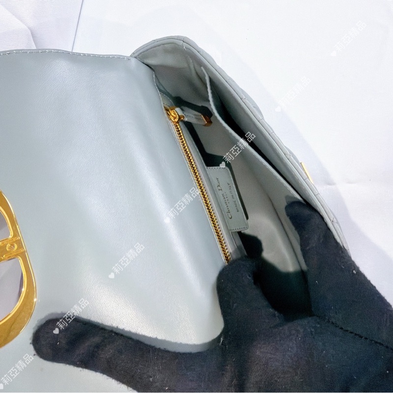 莉亞精品♡ Dior Caro 灰藍 二手美包-16