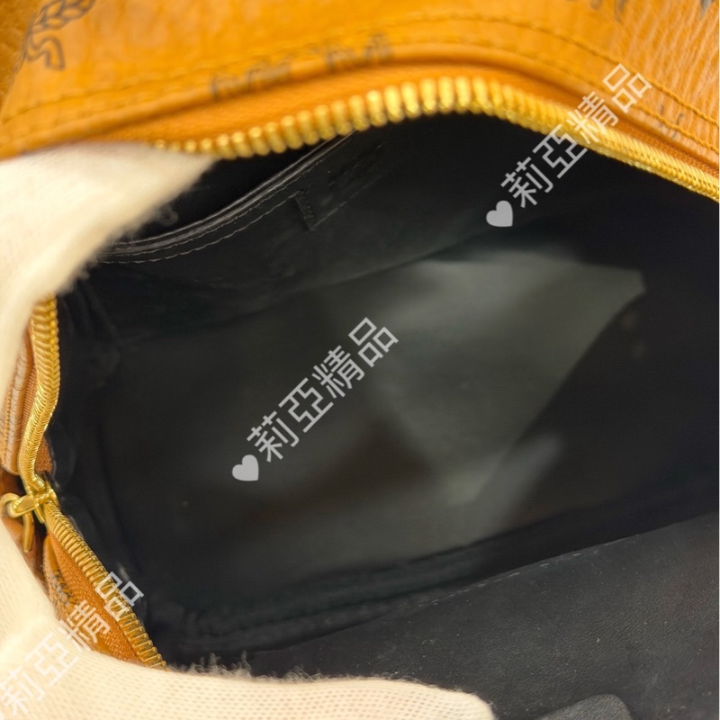 莉亞精品♡MCM 後背包 棕 二手-13