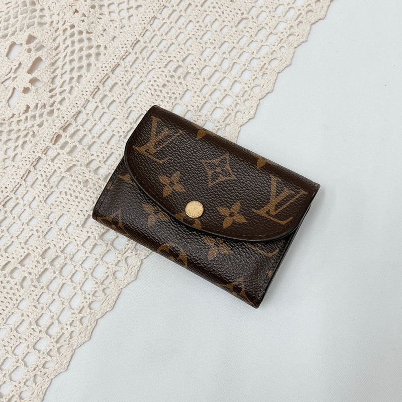 莉亞精品♡LV M41939  紫紅單層卡包 二手-0