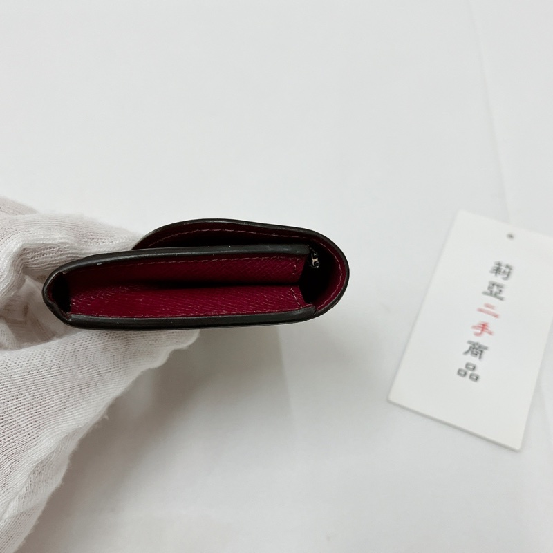 莉亞精品♡LV M41939  紫紅單層卡包 二手-3