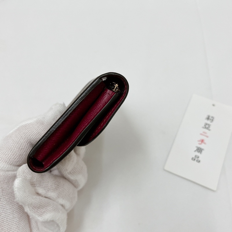 莉亞精品♡LV M41939  紫紅單層卡包 二手-4