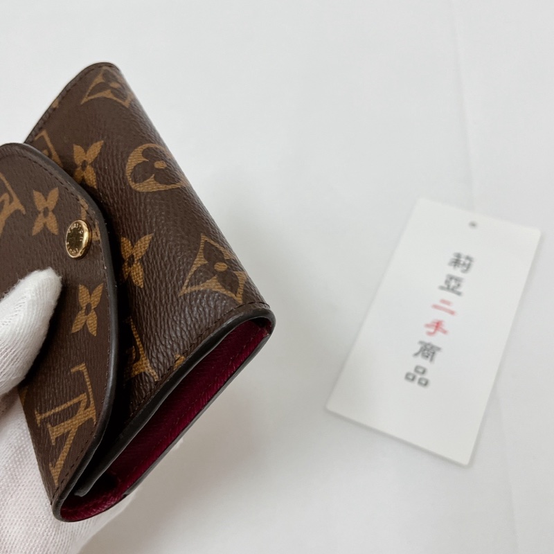 莉亞精品♡LV M41939  紫紅單層卡包 二手-7