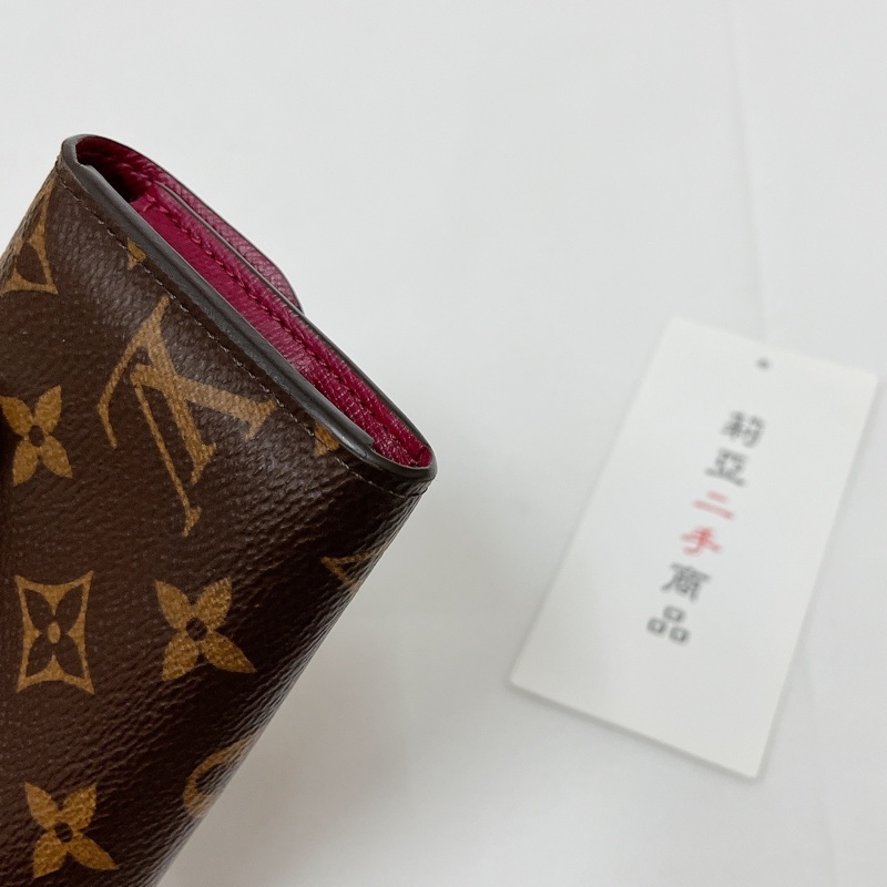 莉亞精品♡LV M41939  紫紅單層卡包 二手-10