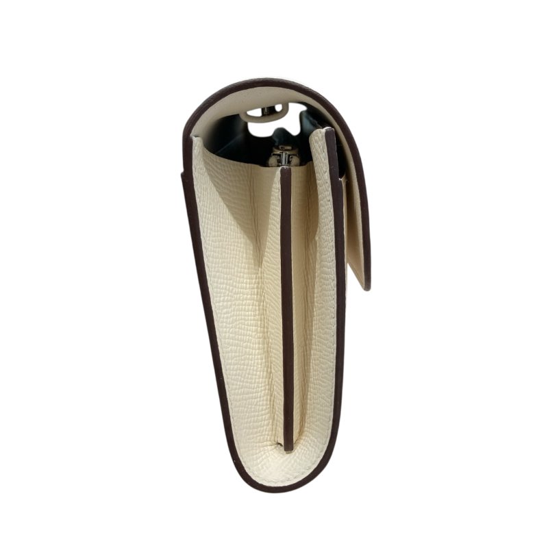 HERMES 愛馬仕 B刻 CONSTANCE TO GO 砝瑯H字 皮革 奶昔白 銀釦-4