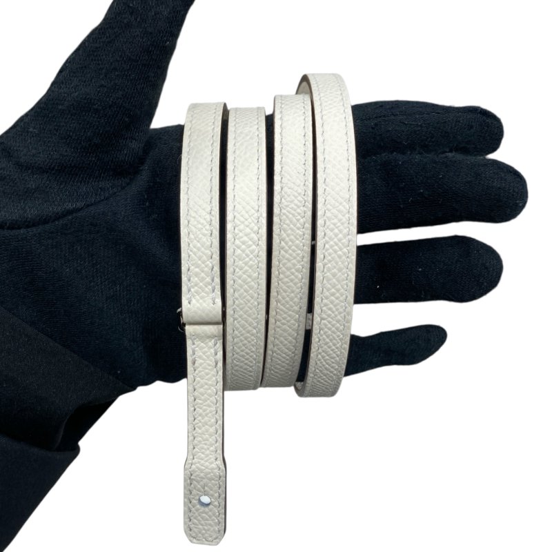 HERMES 愛馬仕 B刻 CONSTANCE TO GO 砝瑯H字 皮革 奶昔白 銀釦-12