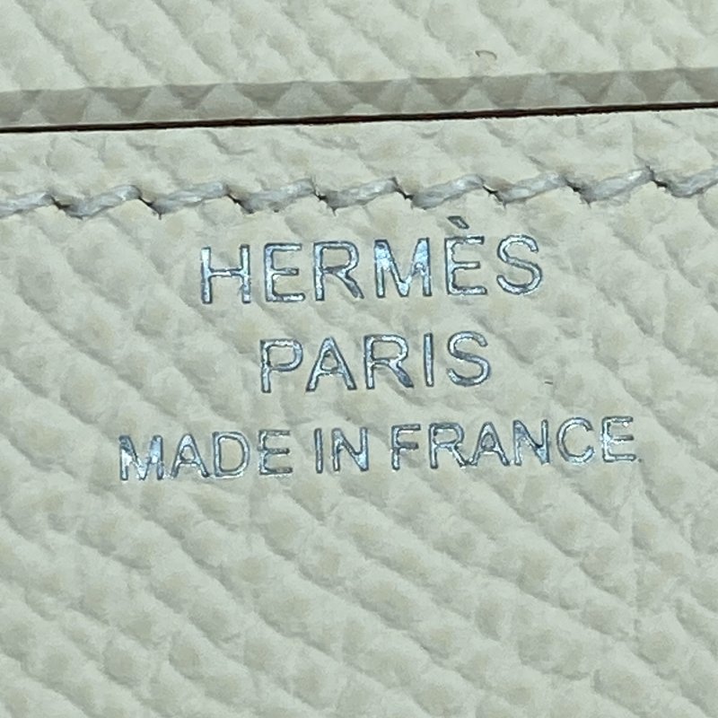 HERMES 愛馬仕 B刻 CONSTANCE TO GO 砝瑯H字 皮革 奶昔白 銀釦-13