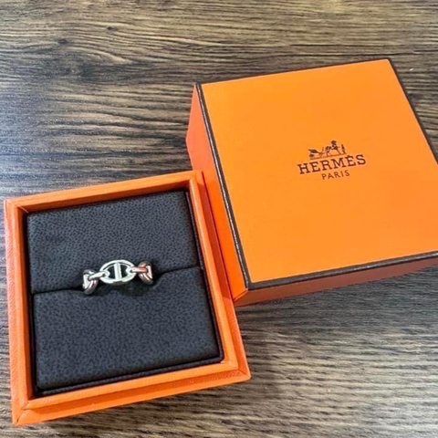 💖Hermes 純銀 豬鼻 戒指 全新💖 56號