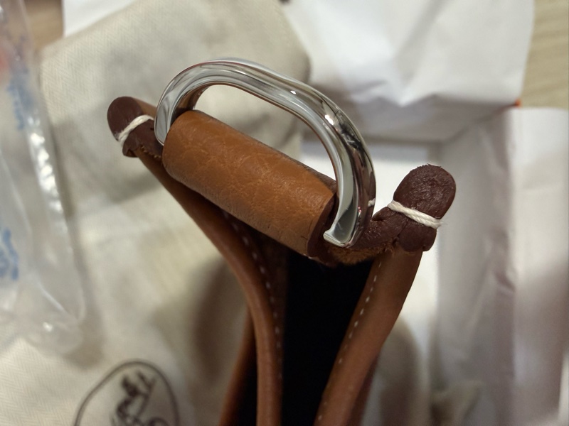 💖Hermes Evelyne 23 金棕銀釦💖 全新全配 K刻-6