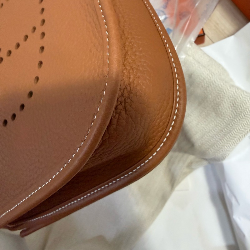 💖Hermes Evelyne 23 金棕銀釦💖 全新全配 K刻-8