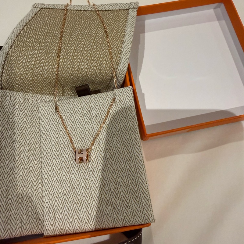 💖Hermes mini pop h 項鍊💖 新藕粉 玫瑰金 全新-2