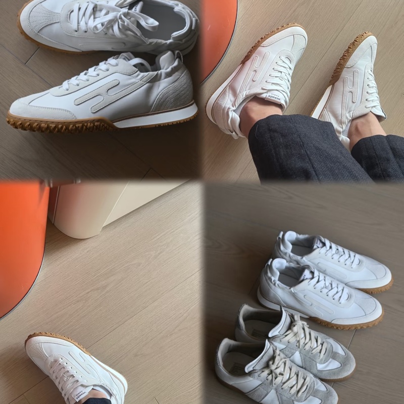 💖Hermes Jet 白色 42.5號💖 全新 德訓鞋-9