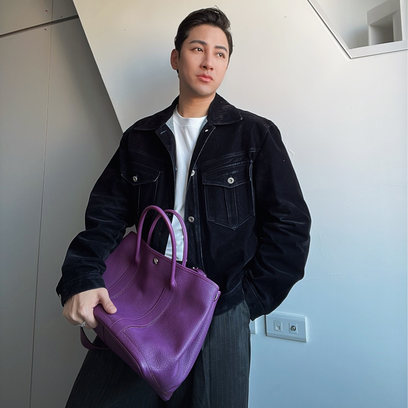 🐴愛馬仕 Hermes Garden party36公分 限量海葵紫 現專櫃售價234490 #讓藏79800 尺寸•長36-高26.5-寬17 9成新-1