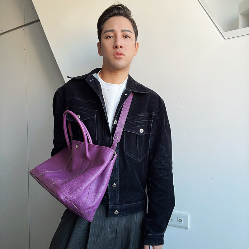 🐴愛馬仕 Hermes Garden party36公分 限量海葵紫 現專櫃售價234490 #讓藏79800 尺寸•長36-高26.5-寬17 9成新-3