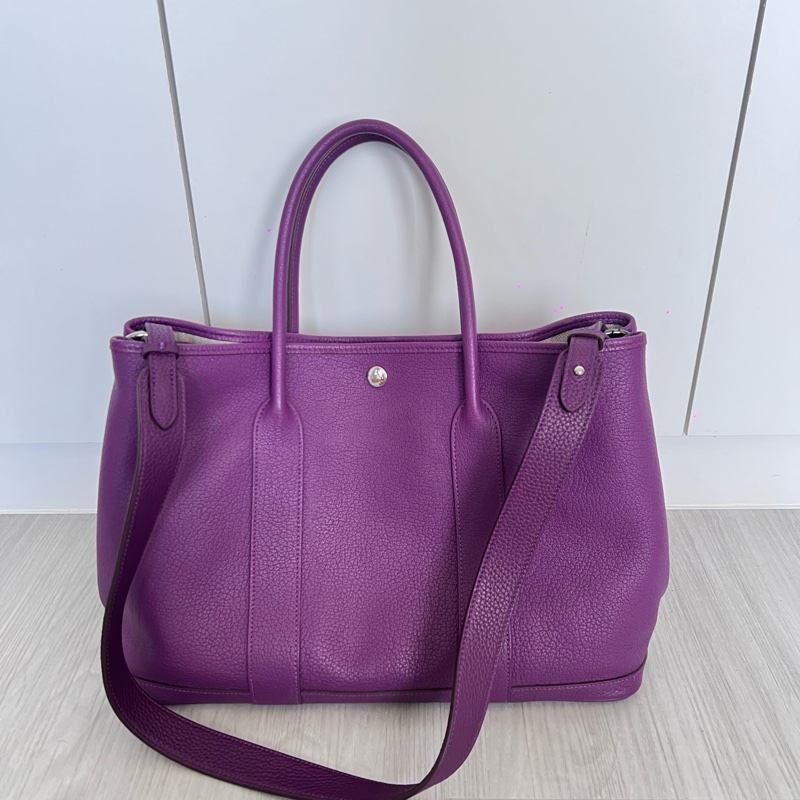 🐴愛馬仕 Hermes Garden party36公分 限量海葵紫 現專櫃售價234490 #讓藏79800 尺寸•長36-高26.5-寬17 9成新-18