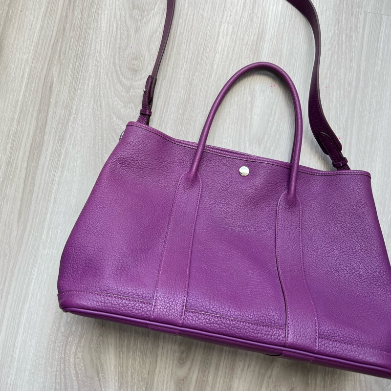 🐴愛馬仕 Hermes Garden party36公分 限量海葵紫 現專櫃售價234490 #讓藏79800 尺寸•長36-高26.5-寬17 9成新-19