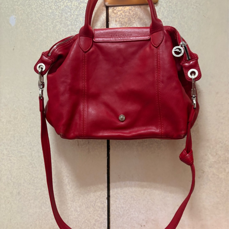 《限時大降價》Longchamp 絕版小羊皮 9成新 國外購入 唯底部有正常使用痕跡-8