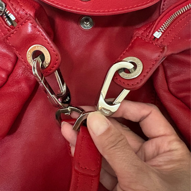 《限時大降價》Longchamp 絕版小羊皮 9成新 國外購入 唯底部有正常使用痕跡-13