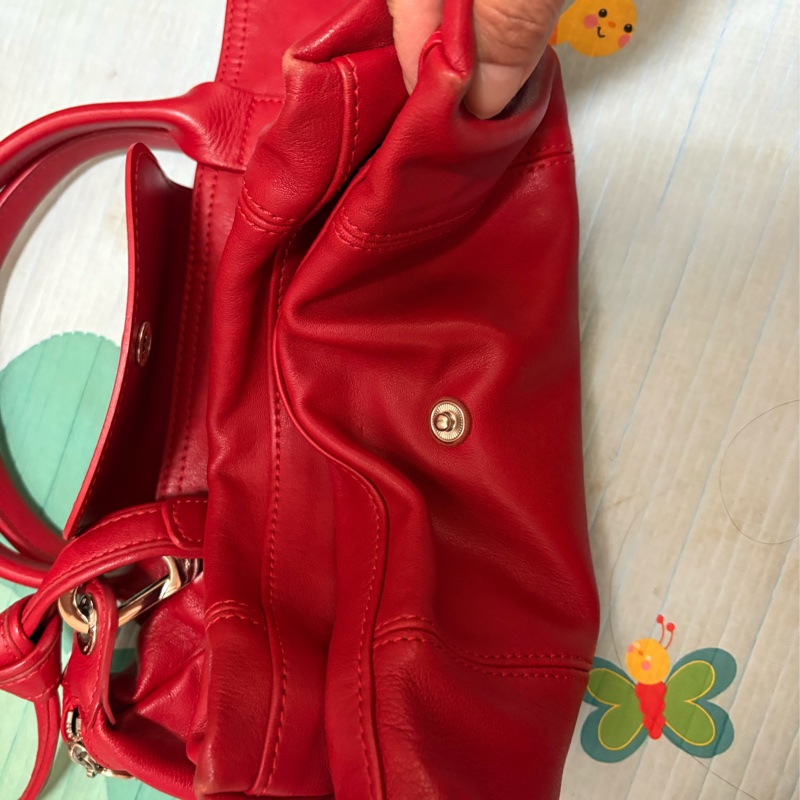 《限時大降價》Longchamp 絕版小羊皮 9成新 國外購入 唯底部有正常使用痕跡-14