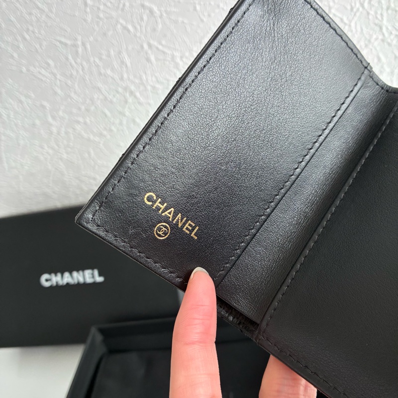 Chanel雙面扣式短夾 mini短夾-17