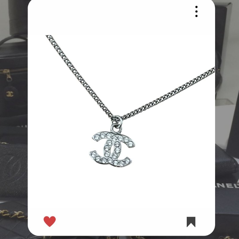 🛍️🎁 26 🔥 3月新品上架 💘 香奈兒 Chanel 經典銀色閃鑽頸鍊🔥 香奈兒熱賣款 香奈兒經典款-3