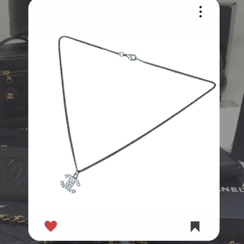 🛍️🎁 26 🔥 3月新品上架 💘 香奈兒 Chanel 經典銀色閃鑽頸鍊🔥 香奈兒熱賣款 香奈兒經典款-6