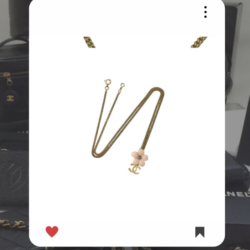 🛍️🎁 26 🔥 3月新品上架 💘 香奈兒 Chanel 經典粉色花朵金色CC頸鍊🔥 香奈兒熱賣款 香奈兒經典款-3