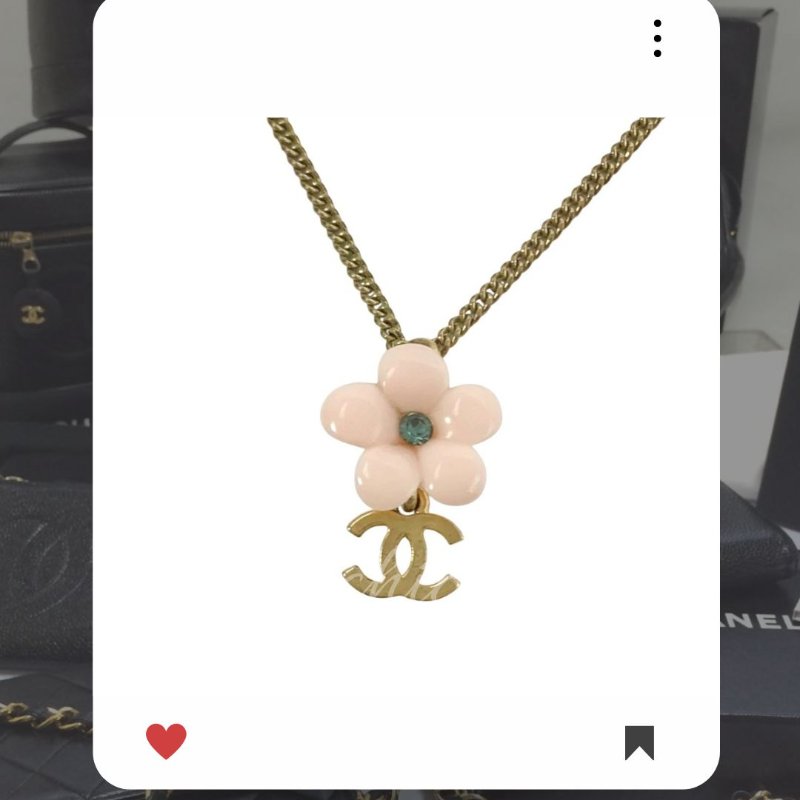 🛍️🎁 26 🔥 3月新品上架 💘 香奈兒 Chanel 經典粉色花朵金色CC頸鍊🔥 香奈兒熱賣款 香奈兒經典款-5