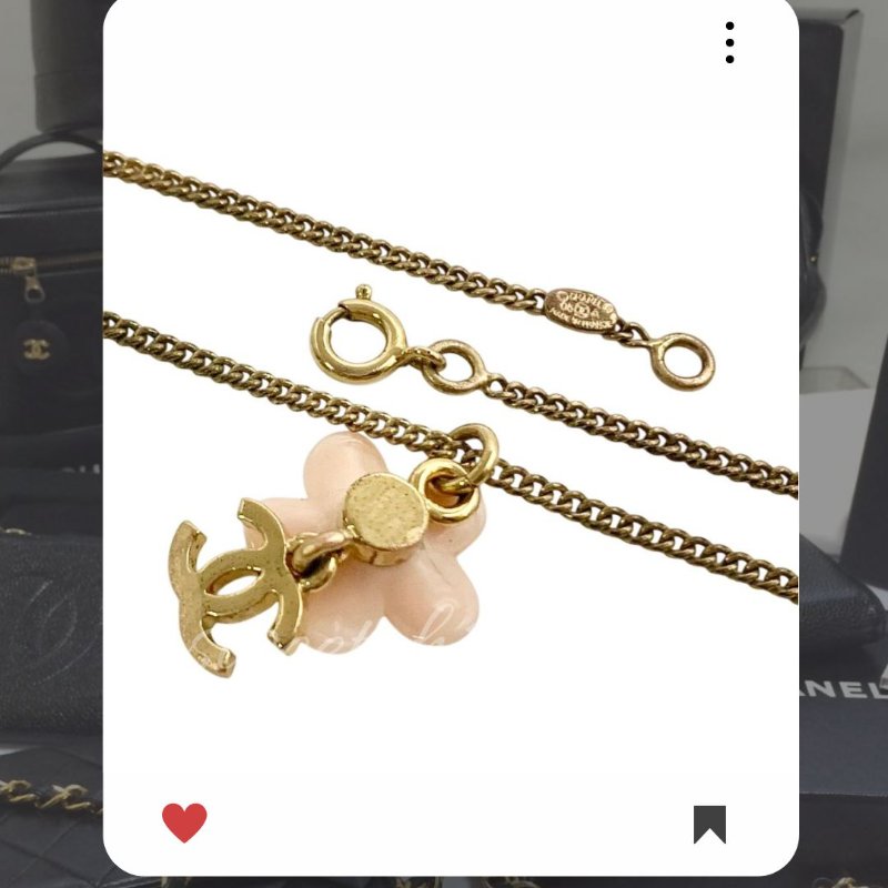 🛍️🎁 26 🔥 3月新品上架 💘 香奈兒 Chanel 經典粉色花朵金色CC頸鍊🔥 香奈兒熱賣款 香奈兒經典款-6