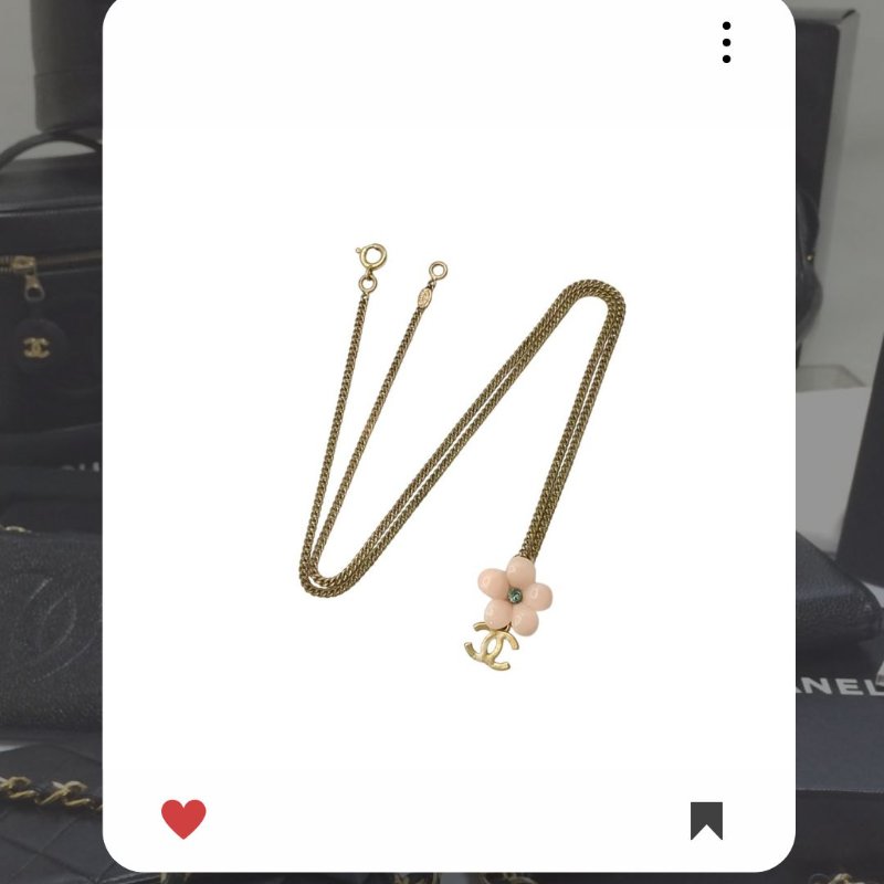 🛍️🎁 26 🔥 3月新品上架 💘 香奈兒 Chanel 經典粉色花朵金色CC頸鍊🔥 香奈兒熱賣款 香奈兒經典款-7