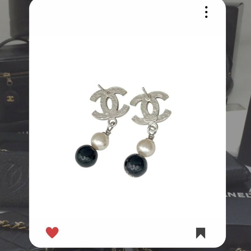🛍️🎁 26 🔥 3月新品上架 💘 香奈兒 Chanel 珍珠銀色黑色球耳環🔥 香奈兒熱賣款 香奈兒經典款 耳環 CHANEL EARRING-1