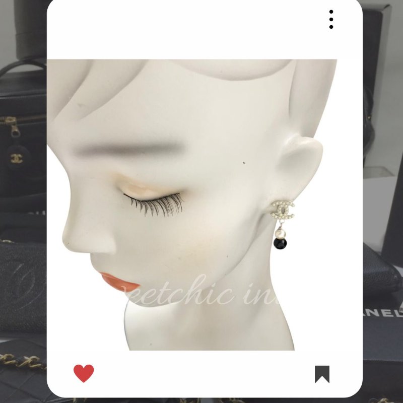 🛍️🎁 26 🔥 3月新品上架 💘 香奈兒 Chanel 珍珠銀色黑色球耳環🔥 香奈兒熱賣款 香奈兒經典款 耳環 CHANEL EARRING-4