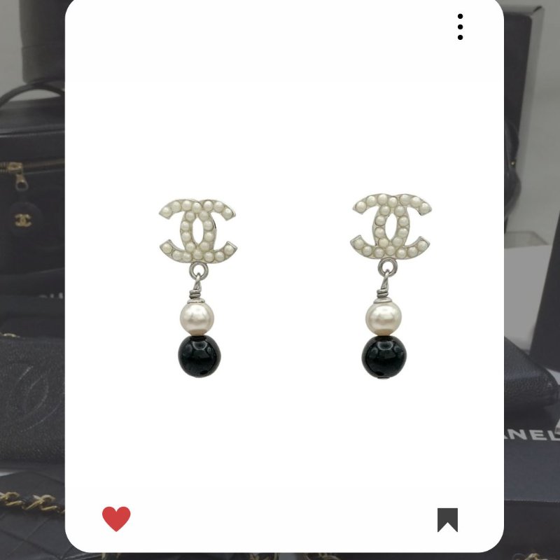 🛍️🎁 26 🔥 3月新品上架 💘 香奈兒 Chanel 珍珠銀色黑色球耳環🔥 香奈兒熱賣款 香奈兒經典款 耳環 CHANEL EARRING-5