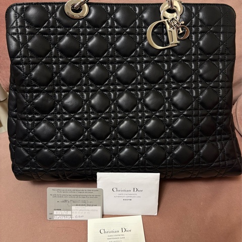 Dior Lady Dior Large 黑色羊皮 36cm 經典款